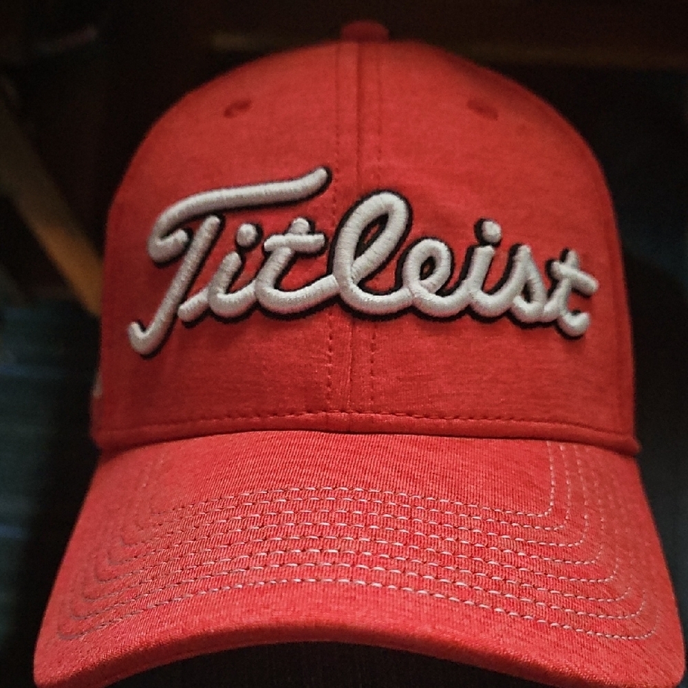 Titleist Bold Red Cap with Embroidered Logo